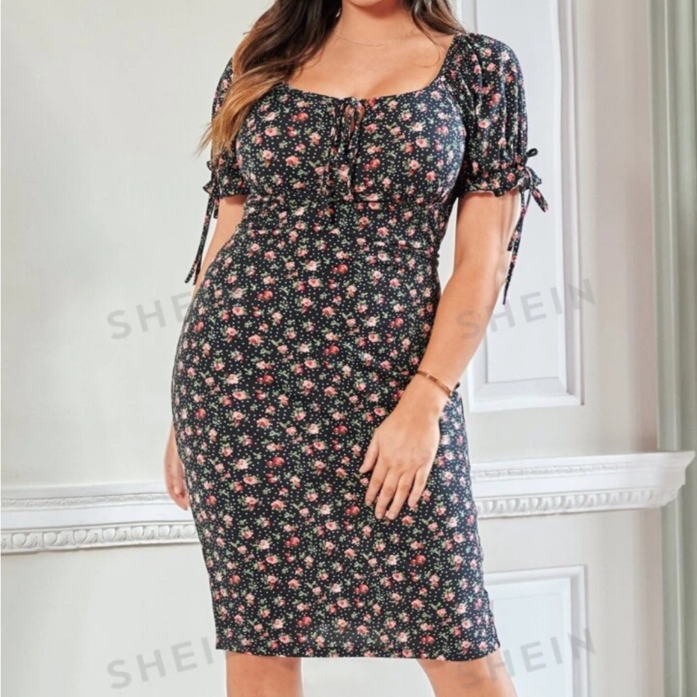 Floral bodycon dress